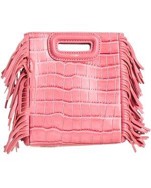 Maje Handbag Cow Leather, Zamak, Sheepskin - Pink