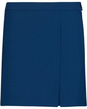 Jucca Azure Mini Skirt Polyester, Virgin Wool, Elastane - Blue