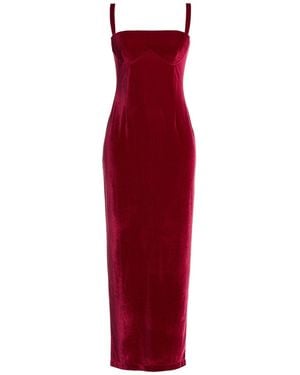 SILENCE LIMITED Maxi Dress Polyester, Viscose, Elastane - Red