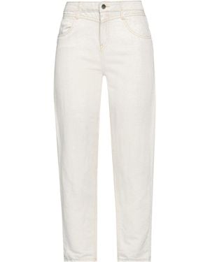 Kaos Jeans Cotton, Linen - White