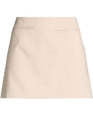 Nineminutes Sand Mini Skirt Polyester, Wool, Elastane - Natural