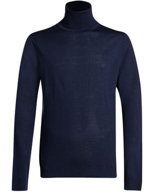 PAOLO RAGAZZINI Rollkragenpullover - Blau