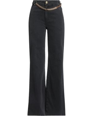 Gaelle Paris Charcoal Jeans Cotton, Rubber - Black