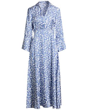 Caliban Maxi Dress Silk - Blue