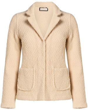 Bruno Manetti Blazer Virgin Wool, Nylon - Natural