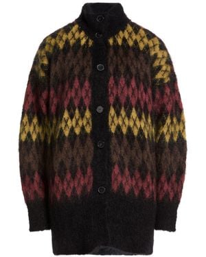SOLOTRE Cardigan Mohair Wool, Polyamide, Elastane - Black