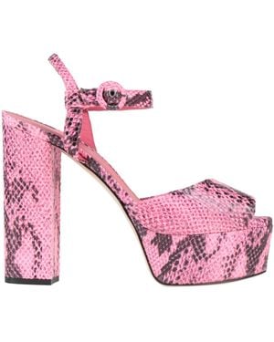 Le Silla Fuchsia Sandals Leather - Pink