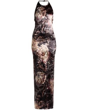 Etro Charcoal Maxi Dress Polyester, Elastane - White