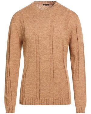 Officina 36 Camel Jumper Acrylic, Polyamide, Viscose, Wool - Brown