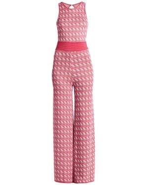 Liu Jo Fuchsia Jumpsuit Viscose, Polyamide, Metallic Polyester - Pink