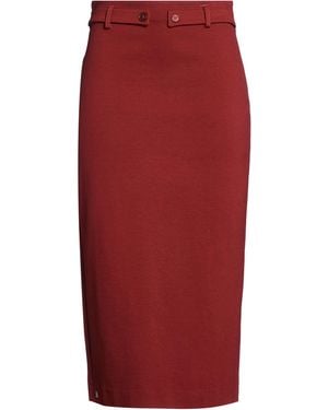 Manila Grace Rust Midi Skirt Viscose, Polyamide, Elastane - Red