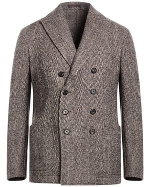 The Gigi Dark Blazer Virgin Wool, Polyamide, Silk - Brown