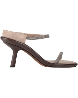 Brunello Cucinelli Sandals Leather - Natural