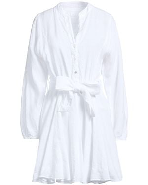 120% Lino Mini Dresses - White