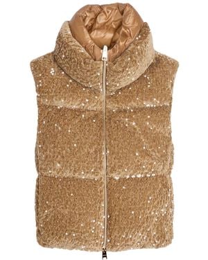 Herno Sand Vest Polyester - Brown