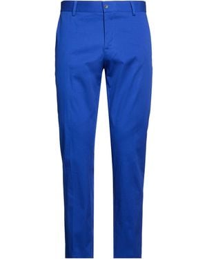 Daniele Alessandrini Bright Trousers Cotton, Elastane - Blue