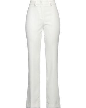 Giulia N Couture Pants Polyester, Elastane - White