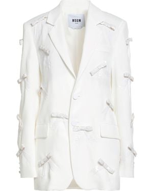 MSGM Blazer Polyester, Pvc - White