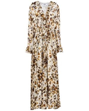 MSGM Maxi Dress Viscose - Metallic
