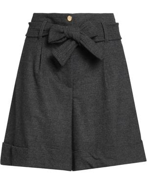 SEVENTY VENEZIA Shorts & Bermuda Shorts Wool, Polyester, Viscose, Polyamide, Elastane - Black