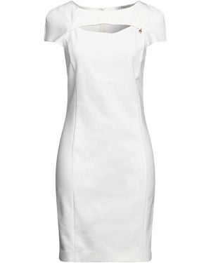 Patrizia Pepe Mini Dress Cotton, Polyester, Elastane - White
