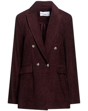 Kaos Burgundy Blazer Viscose, Cotton, Polyamide - Purple