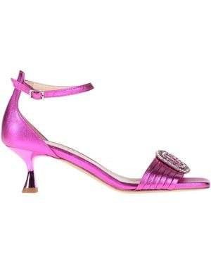 Gianmarco F. Fuchsia Sandals Leather - Pink