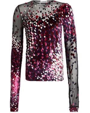 Lanvin Top Viscose, Polyamide, Elastane - Red