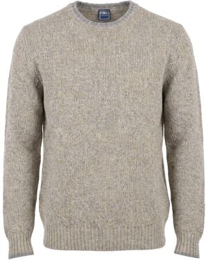 Fedeli Sweater Alpaca Wool, Virgin Wool - Gray