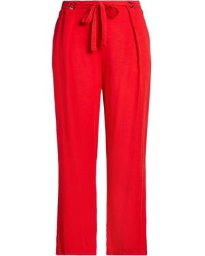 B.yu Trousers Viscose, Linen - Red