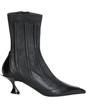 Mugler Ankle Boots Leather - Black