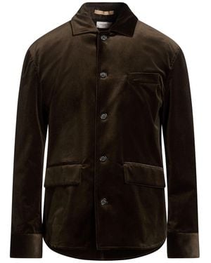 Paolo Pecora Dark Jacket Cotton, Elastane - Black