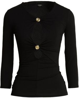 PINKO Top Viscose, Elastane - Black