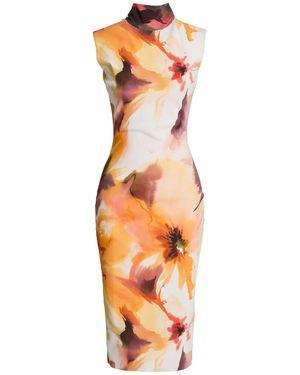 La Petite Robe Di Chiara Boni Midi Dress Polyamide, Elastane - Orange