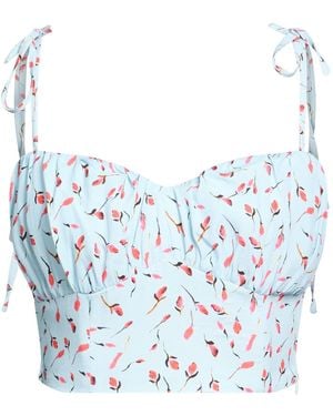 Mar De Margaritas Sky Top Viscose, Polyester - Blue