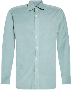Tintoria Mattei 954 Slate Shirt Cotton, Elastane - Blue