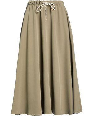 Please Khaki Midi Skirt Viscose, Polyamide - Natural