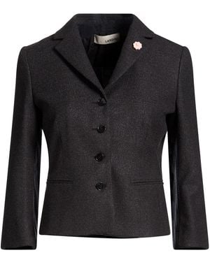 Lardini Charcoal Blazer Wool, Polyamide - Black