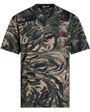 Just Cavalli Military T-Shirt Cotton - Green