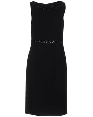 Clips Midi Dress Viscose, Virgin Wool - Black