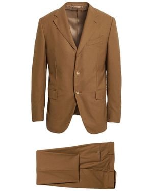 Caruso Camel Suit Wool - Brown