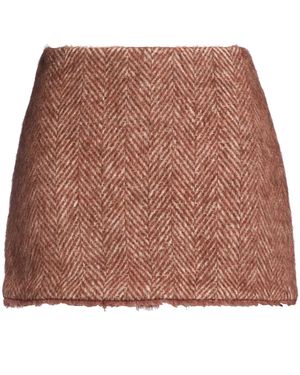 Jucca Mini Skirt Virgin Wool, Mohair Wool, Polyamide - Brown