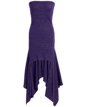GAUDI Jeans Mini Dress Acrylic, Polyester, Metallic Fibre, Polyamide - Blue
