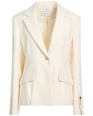 SIMONA CORSELLINI Blazer Viscose, Polyester, Elastane - Natural