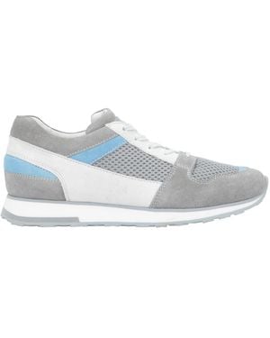 Santoni Sneakers Textile Fibers, Soft Leather - White