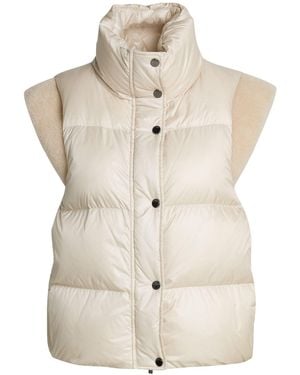Peserico Ivory Vest Polyamide, Virgin Wool, Silk - White