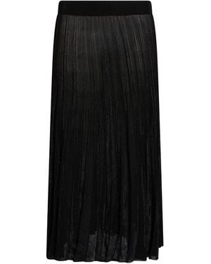 Gran Sasso Midi Skirt Viscose, Metal - Black