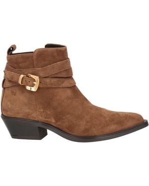 Carmens Camel Ankle Boots Leather - Brown