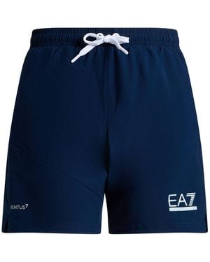 EA7 Shorts & Bermuda Shorts Polyester, Elastane - Blue