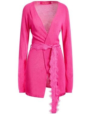 Pink Memories Fuchsia Cardigan Viscose, Linen, Polyamide - Pink